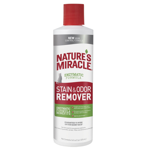 Знищувач Nature's Miracle «Stain & Odor Remover» для видалення плям і запахів від котів 473 мл