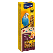 Ласощі для хвилястих папуг Vitakraft «Kracker Original + Apricot & Fig» 60 г / 2 шт. (абрикос та рис)