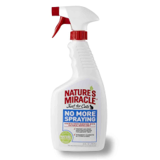 Спрей Nature's Miracle «Stain & Odor Remover. No More Spraying» для видалення плям і запахів від котів, та проти повторних міток 709 мл