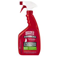 Спрей-знищувач Nature's Miracle «Advanced Stain and Odor Eliminator. Sunny Lemon Scent» для видалення плям і запахів від котів 946 мл