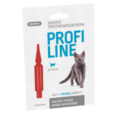 Краплі на холку ProVET Profiline до 4 кг, 1 піпетка