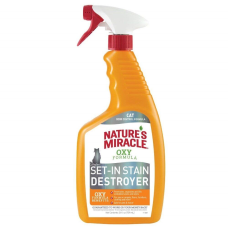 Спрей-знищувач Nature's Miracle «Set-In Stain Destroyer. Oxy Formula» для видалення плям і запахів від котів, з формулою активного кисню 709 мл