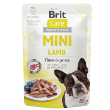 Вологий корм для собак Brit Care Mini pouch 85 g філе в соусі (ягня)